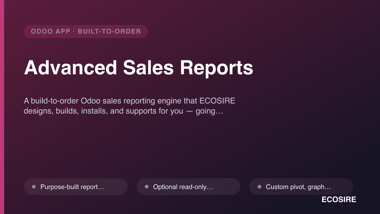 Advanced Sales Reports