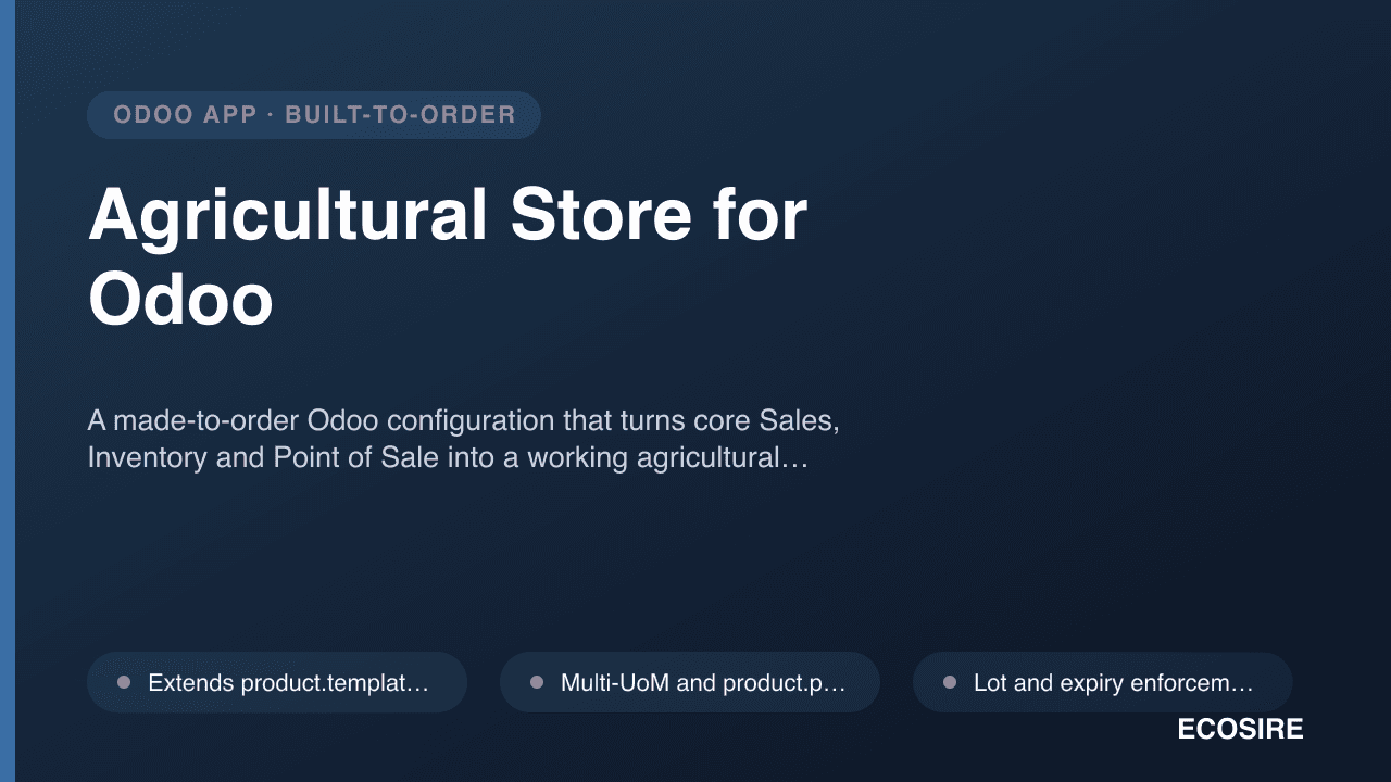Agricultural Store for Odoo
