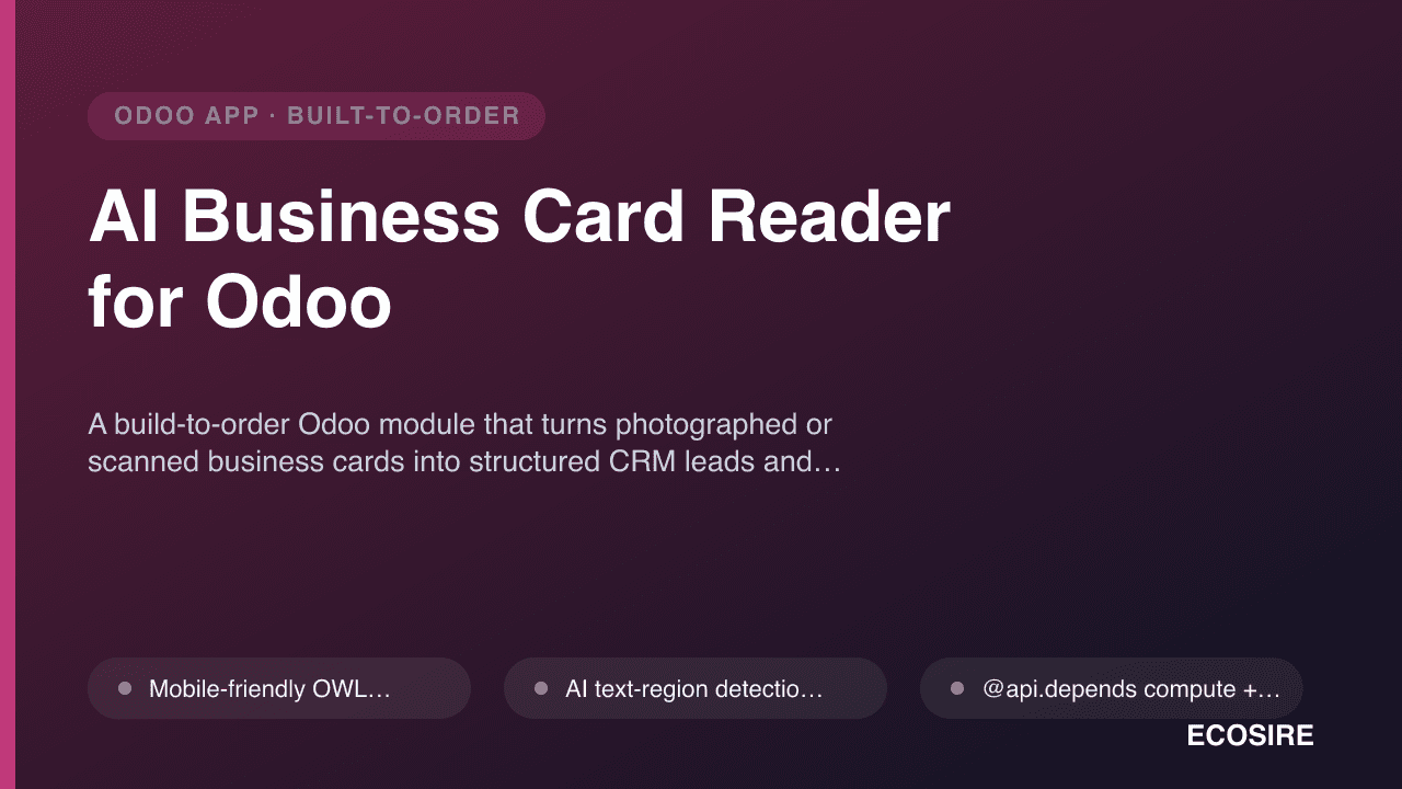 AI Business Card Reader for Odoo