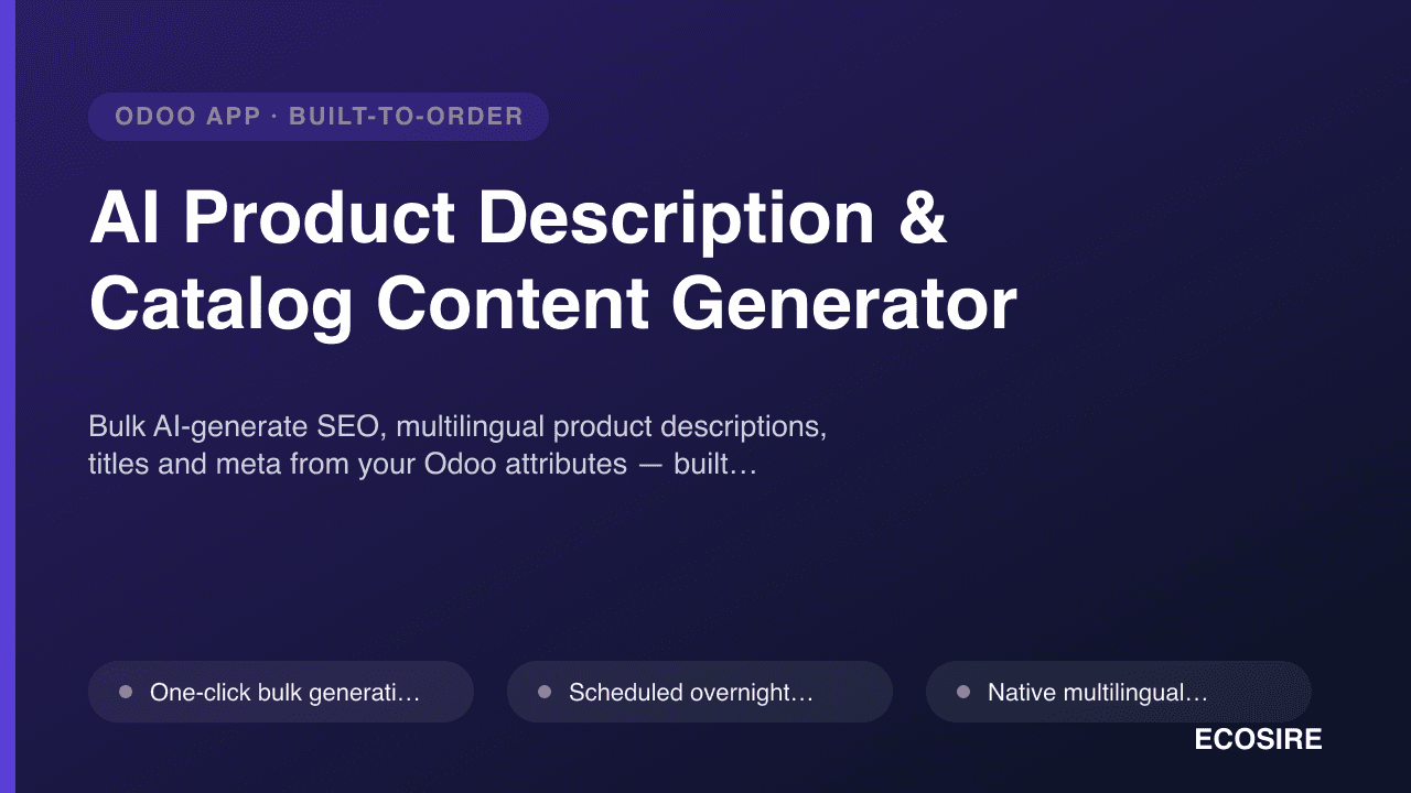 AI Product Description & Catalog Content Generator