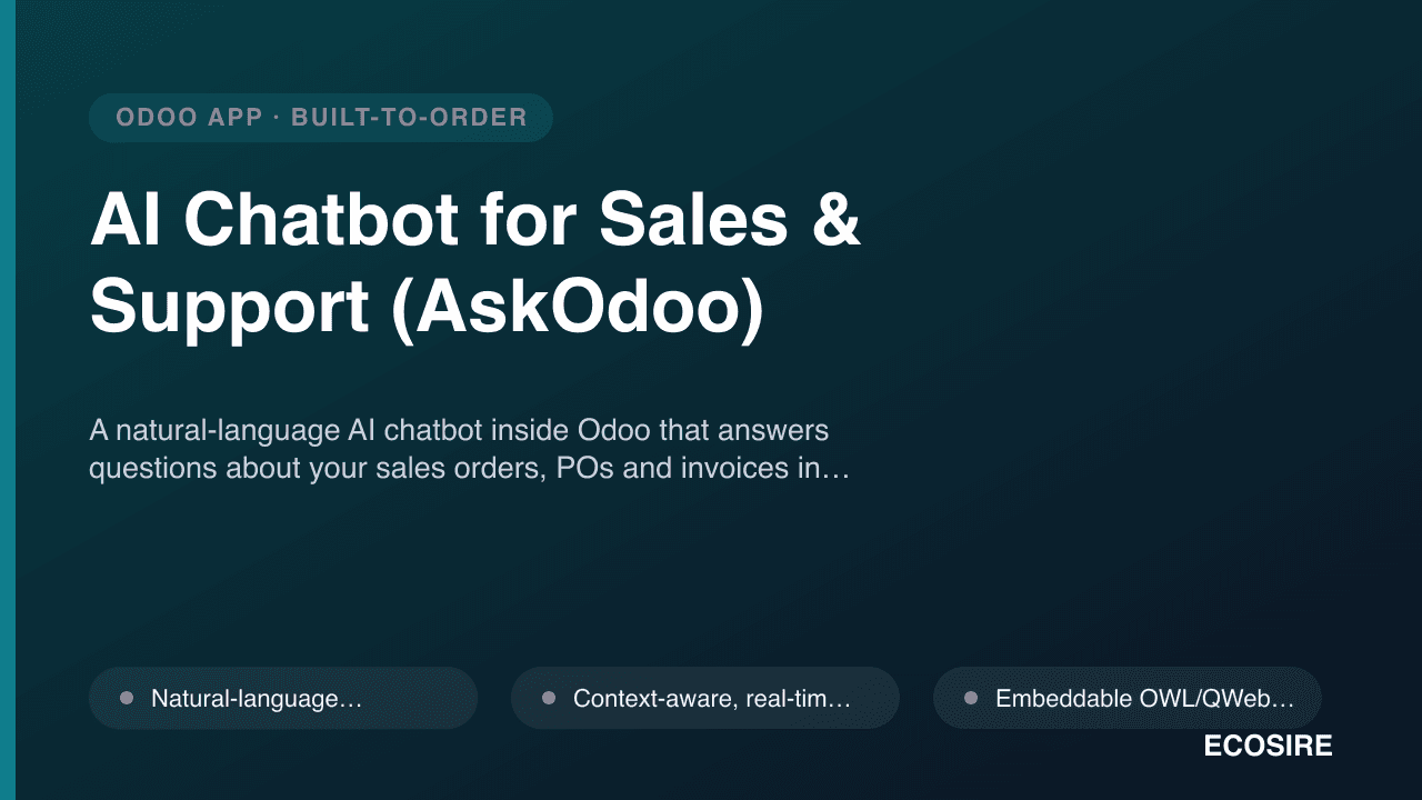 AI Chatbot for Sales & Support (AskOdoo)