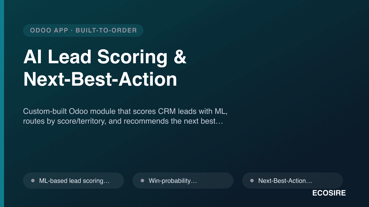 AI Lead Scoring & Next-Best-Action