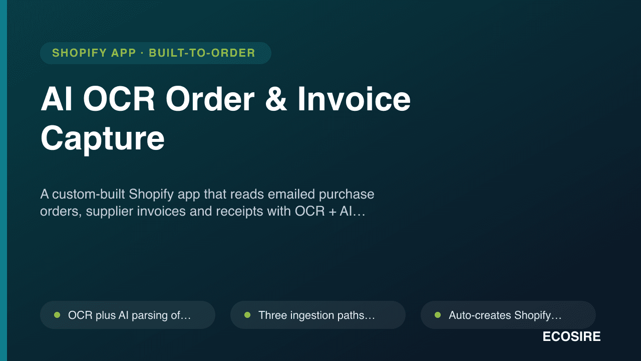 AI OCR Order & Invoice Capture