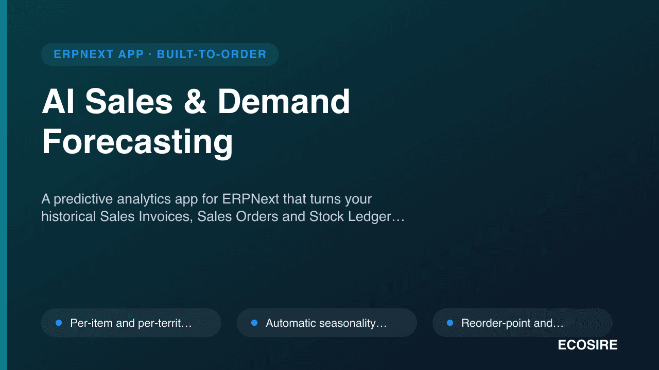 AI Sales & Demand Forecasting