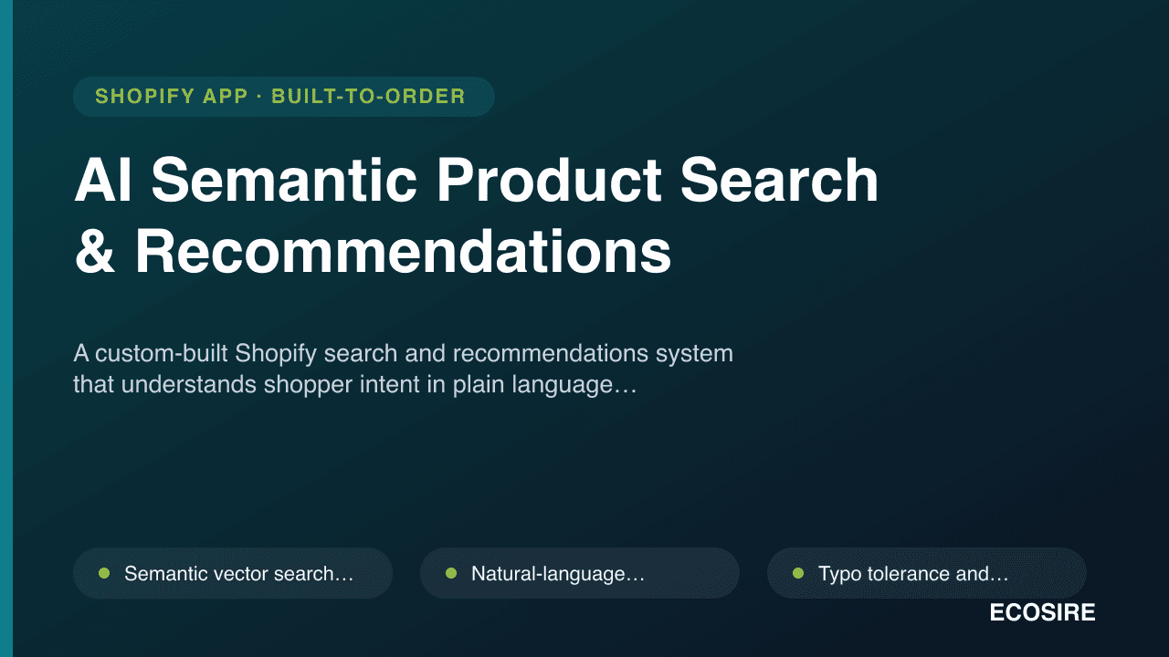 AI Semantic Product Search & Recommendations