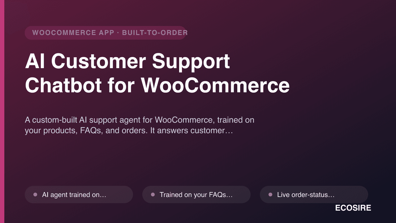 AI Customer Support Chatbot for WooCommerce