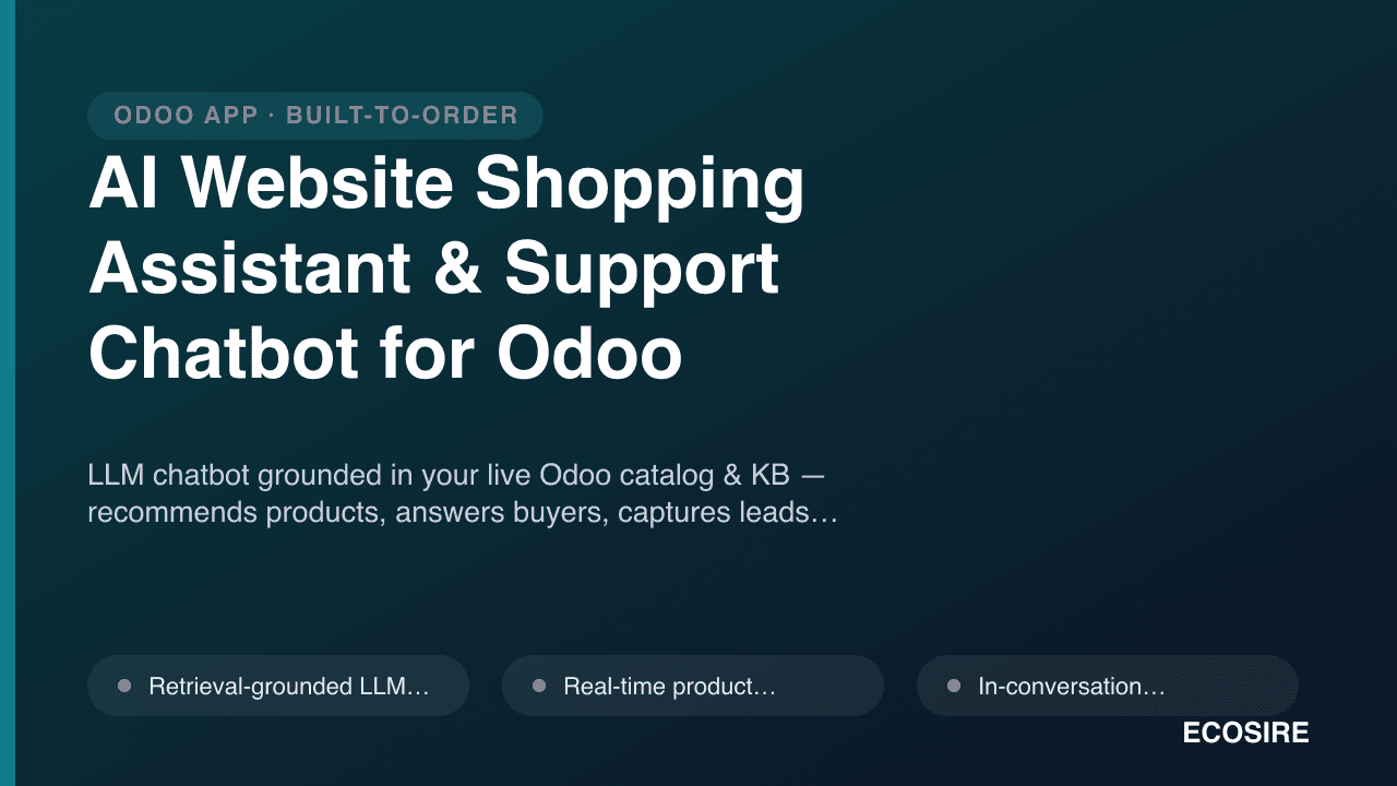 AI Website Shopping Assistant & Support Chatbot for Odoo