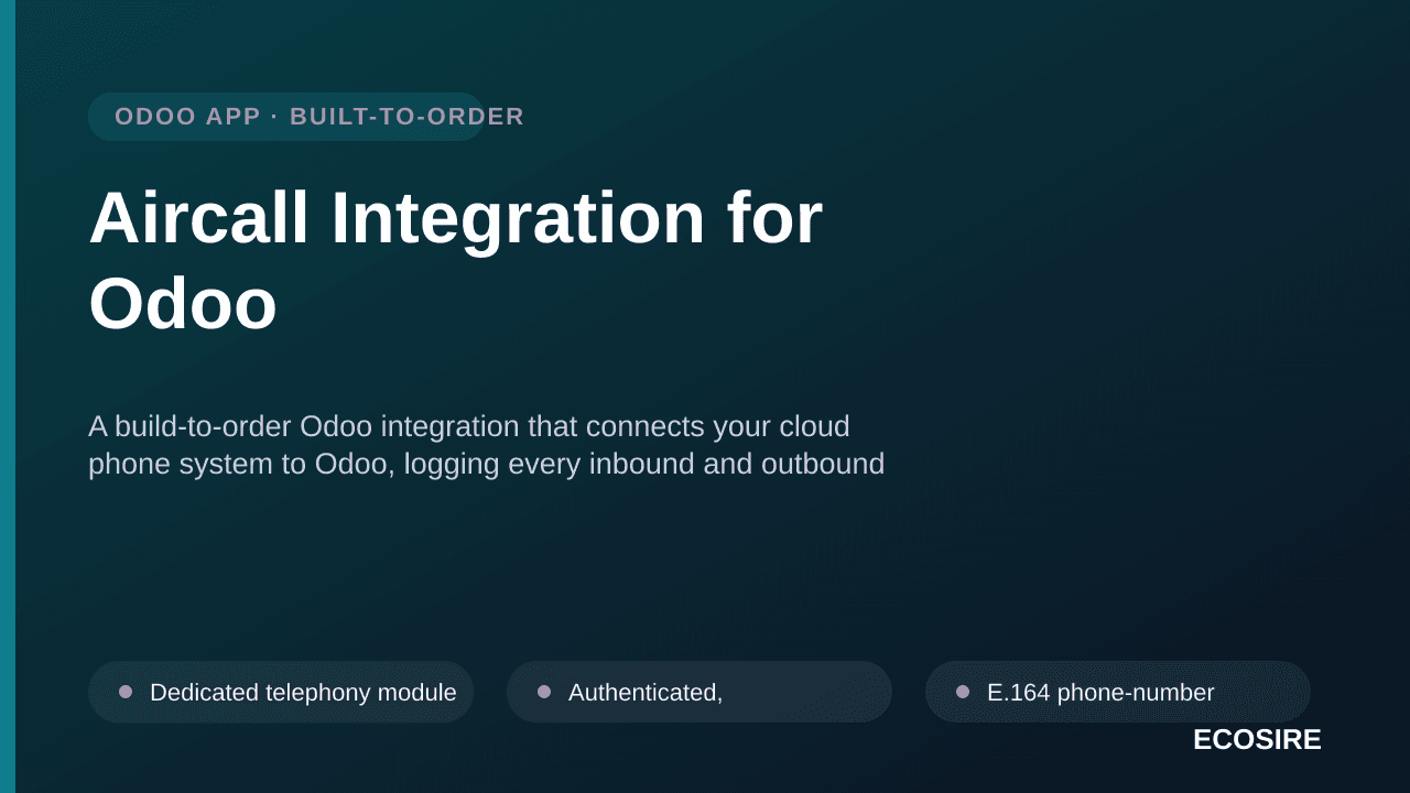 Aircall Integration for Odoo