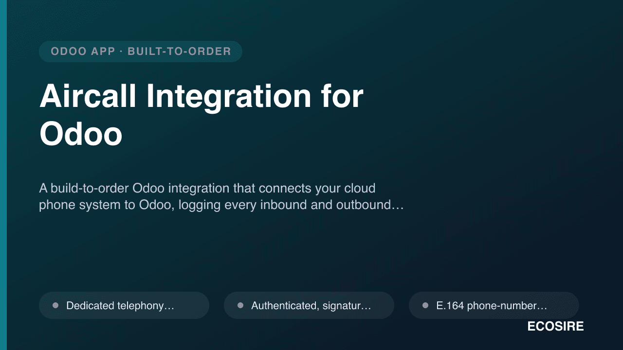 Aircall Integration for Odoo