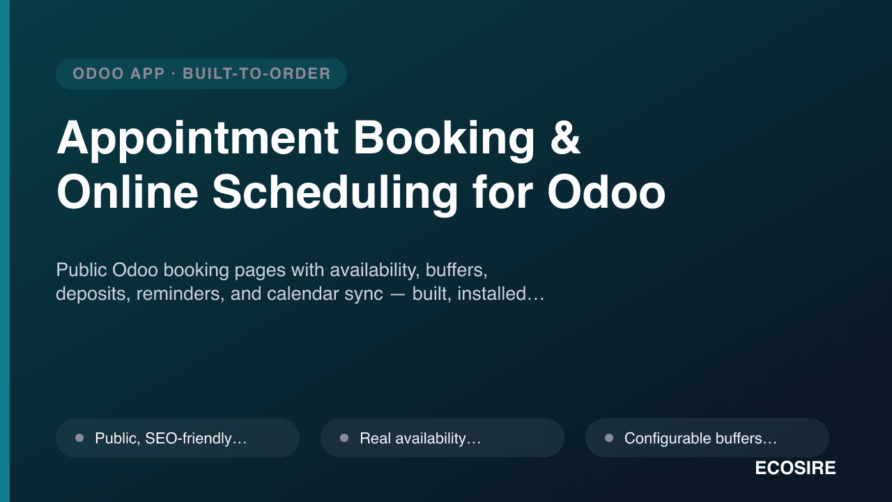Appointment Booking & Online Scheduling for Odoo