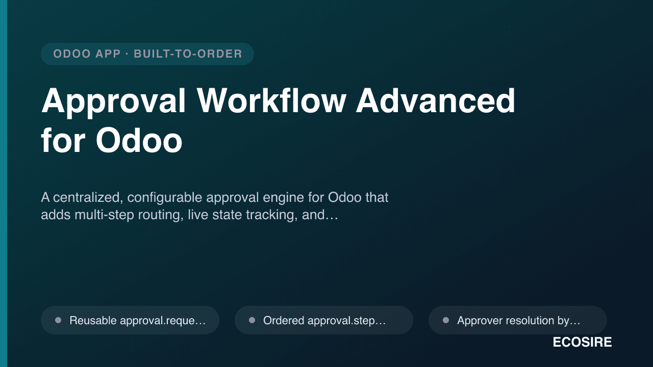 Approval Workflow Advanced for Odoo
