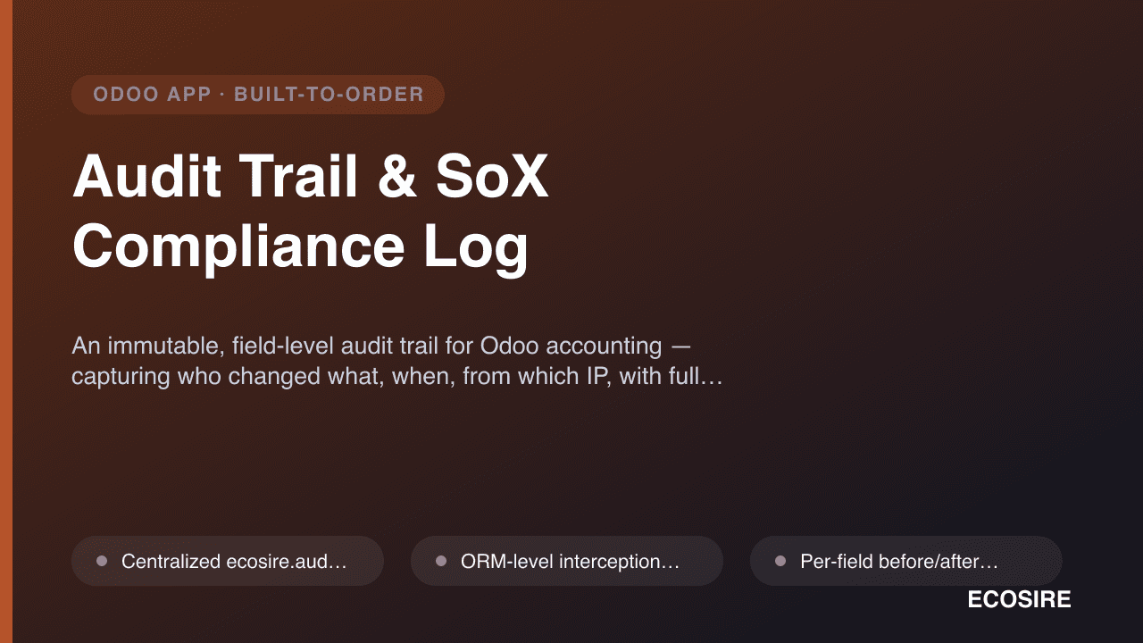 Audit Trail & SoX Compliance Log