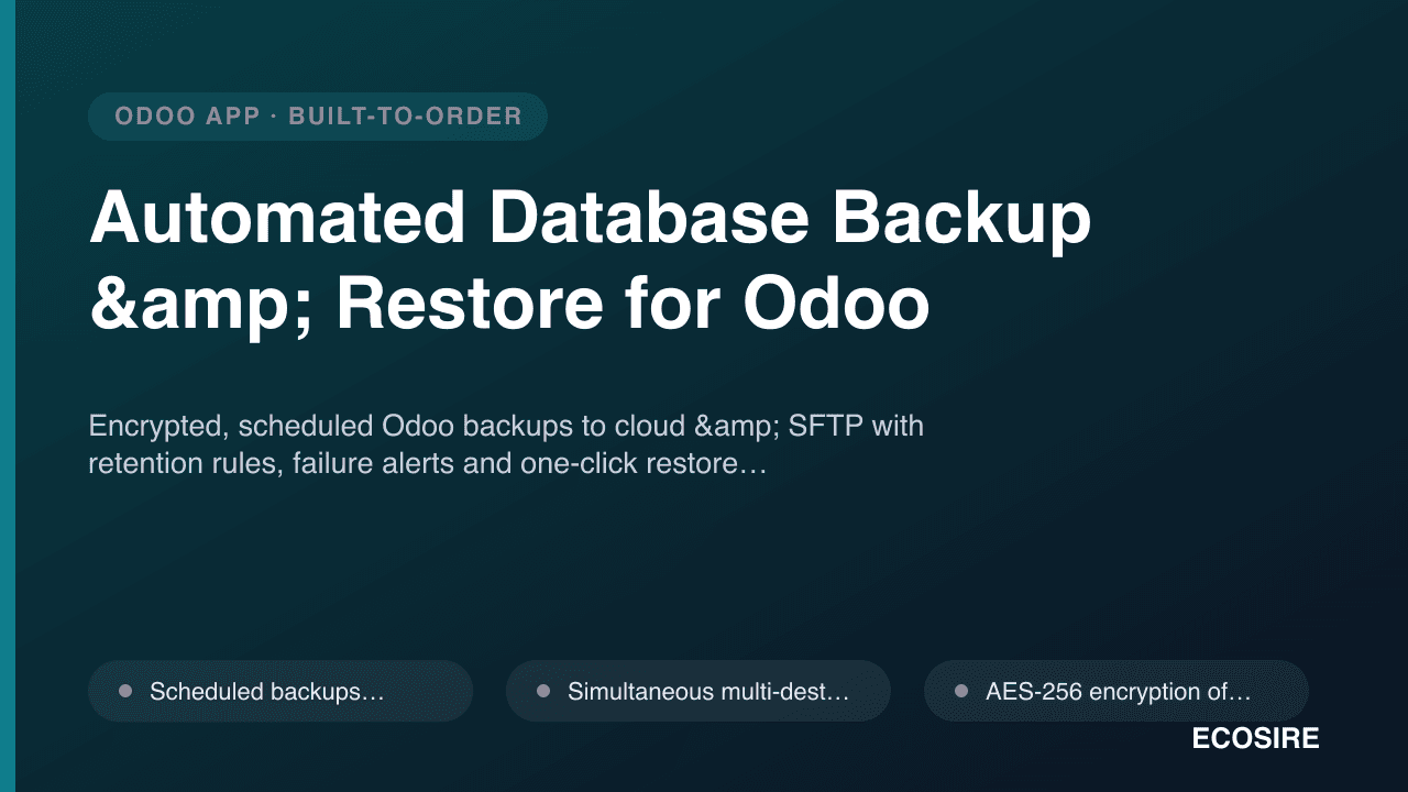Automated Database Backup & Restore for Odoo