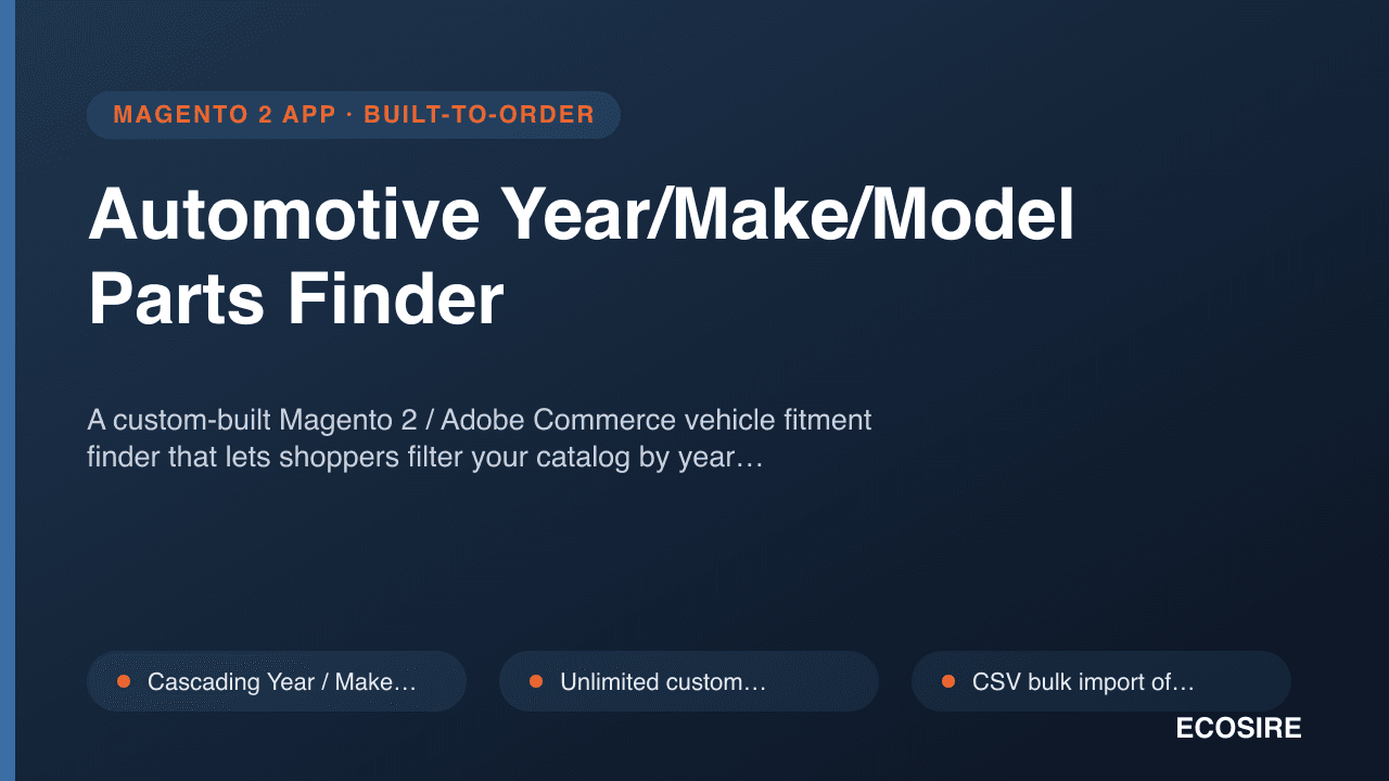 Automotive Year/Make/Model Parts Finder