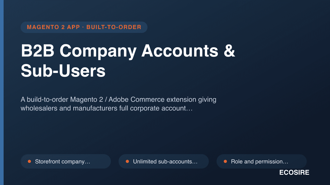 B2B Company Accounts & Sub-Users