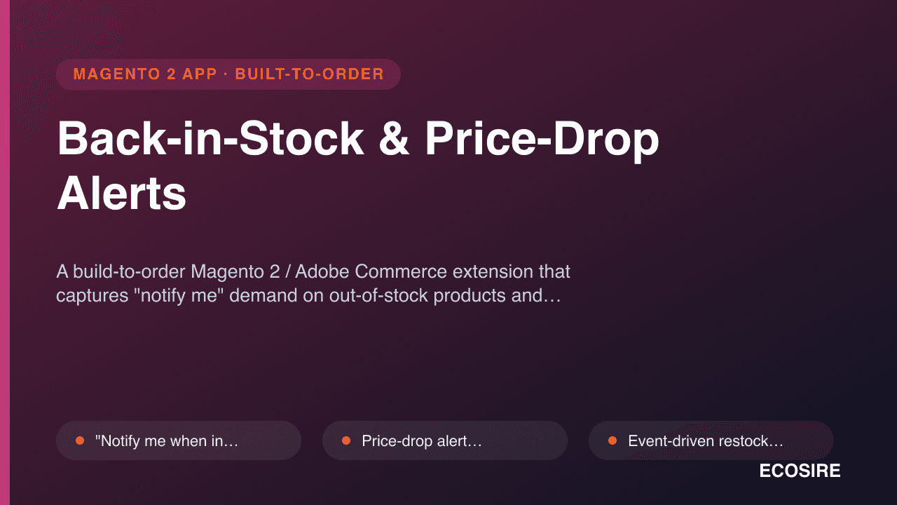 Back-in-Stock & Price-Drop Alerts