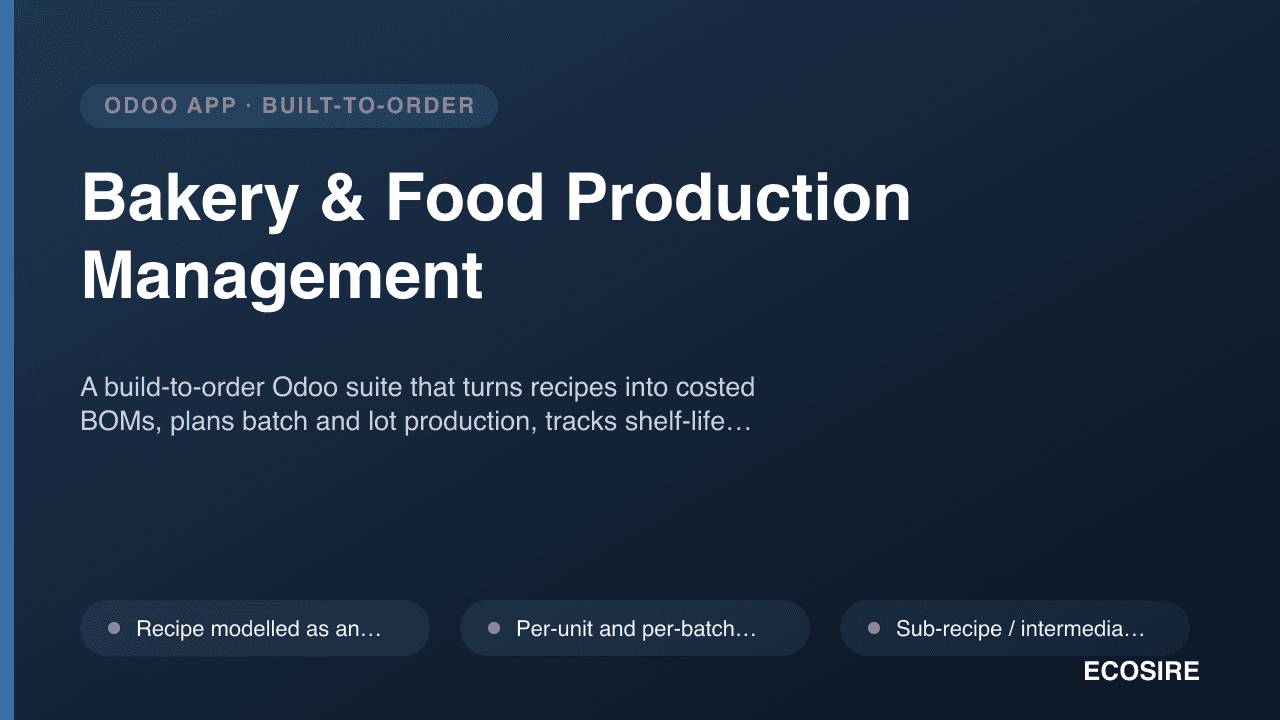 Bakery & Food Production Management