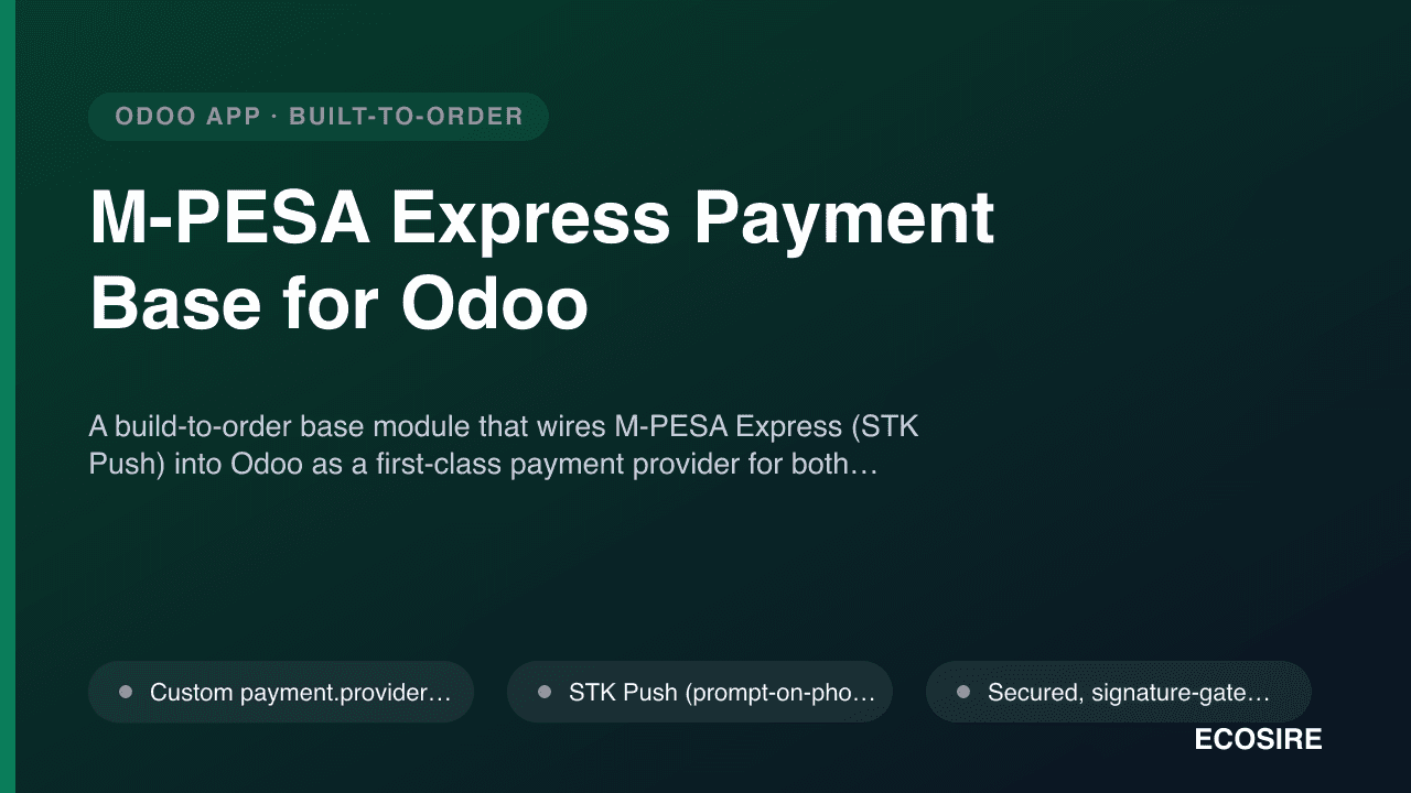 M-PESA Express Payment Base for Odoo