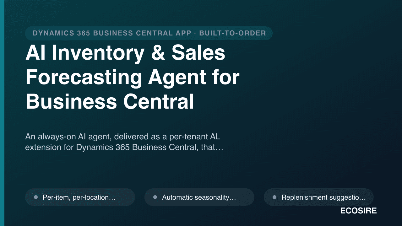 AI Inventory & Sales Forecasting Agent for Business Central
