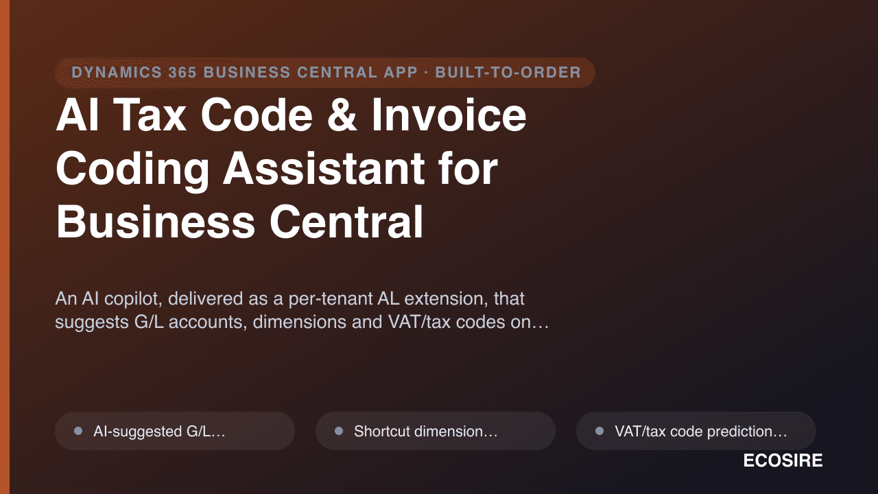 AI Tax Code & Invoice Coding Assistant for Business Central