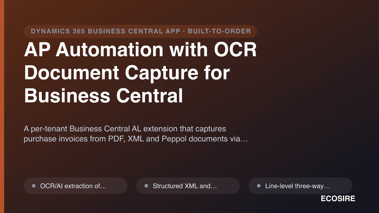 AP Automation with OCR Document Capture for Business Central