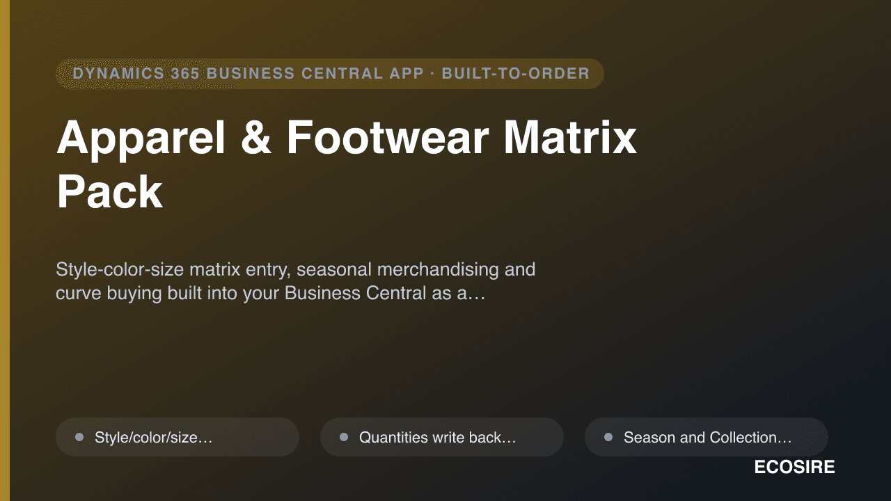 Apparel & Footwear Matrix Pack