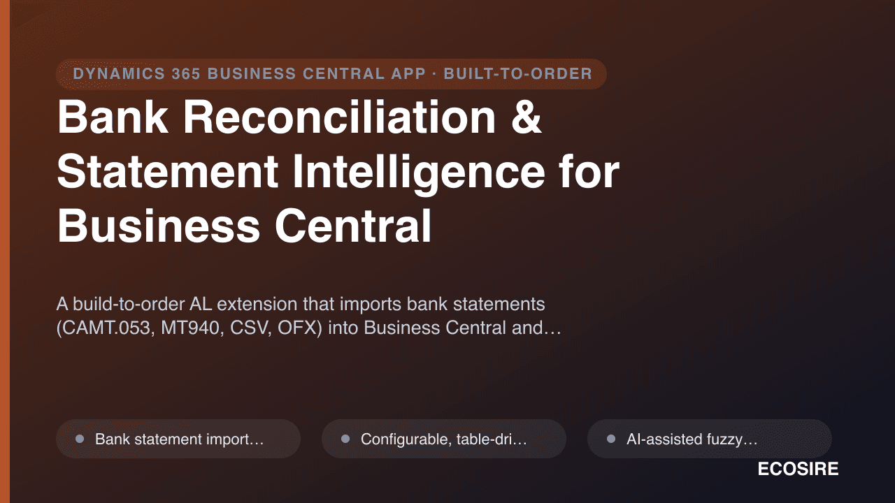 Bank Reconciliation & Statement Intelligence for Business Central