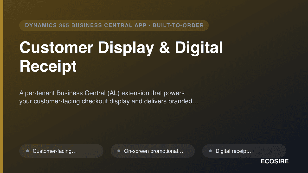 Customer Display & Digital Receipt