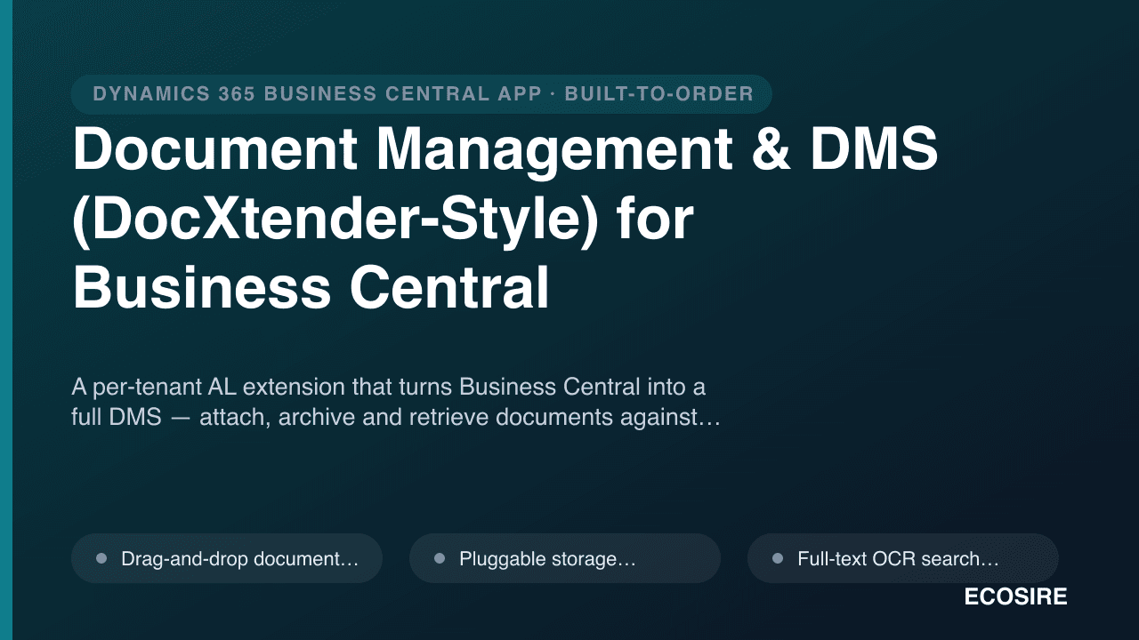 Document Management & DMS (DocXtender-Style) for Business Central