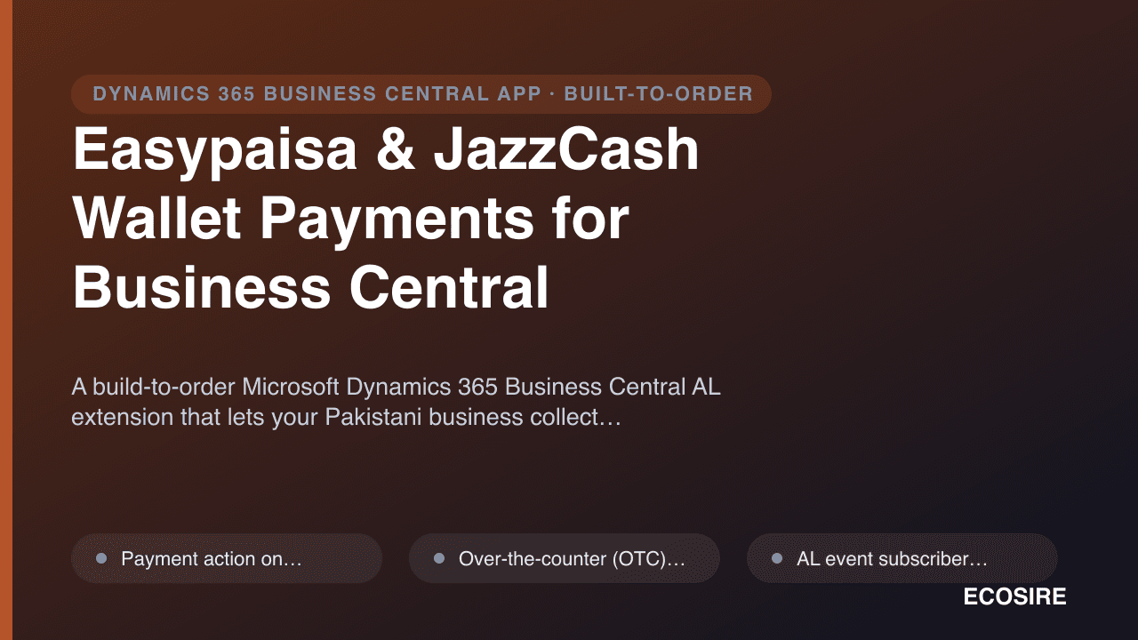 Easypaisa & JazzCash Wallet Payments for Business Central