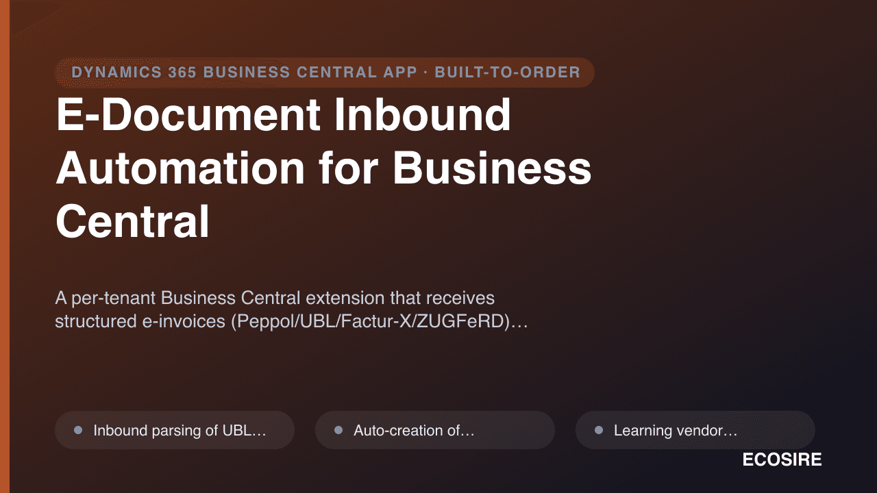 E-Document Inbound Automation for Business Central