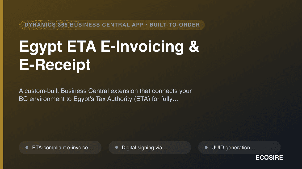 Egypt ETA E-Invoicing & E-Receipt