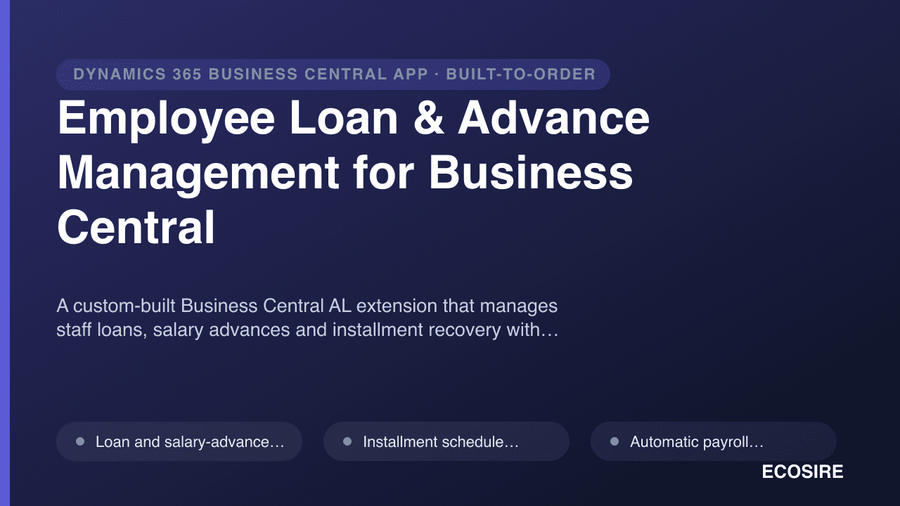Employee Loan & Advance Management for Business Central