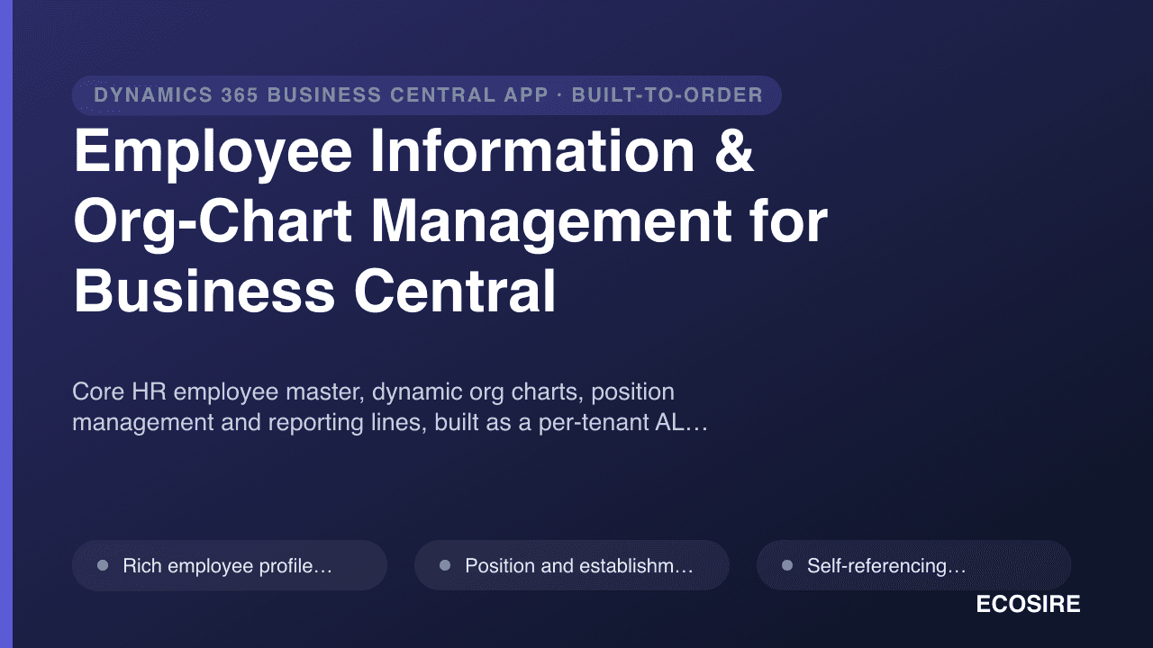Employee Information & Org-Chart Management for Business Central