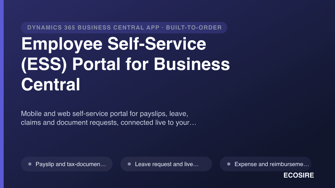 Employee Self-Service (ESS) Portal for Business Central