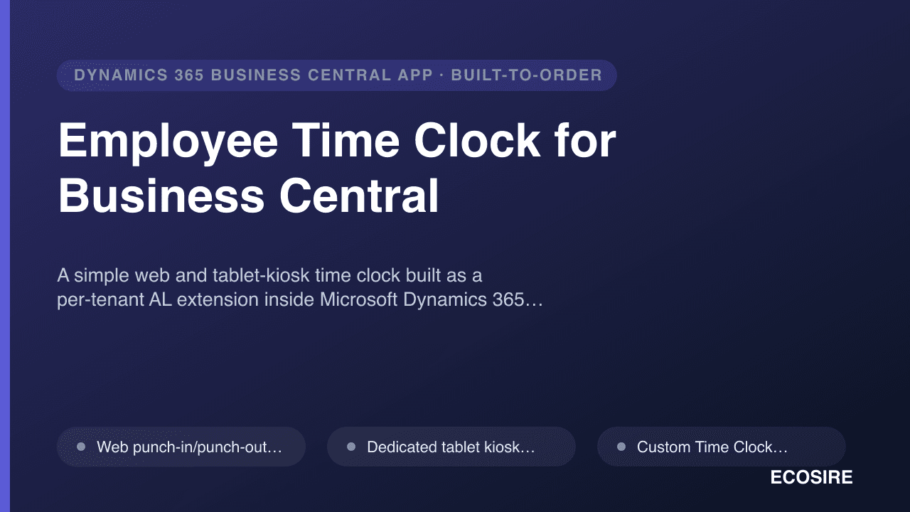 Employee Time Clock for Business Central