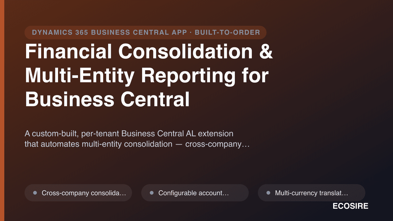 Financial Consolidation & Multi-Entity Reporting for Business Central