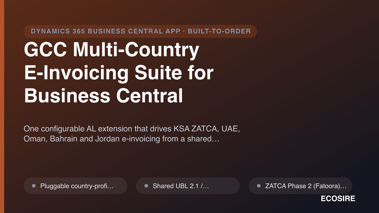 GCC Multi-Country E-Invoicing Suite for Business Central