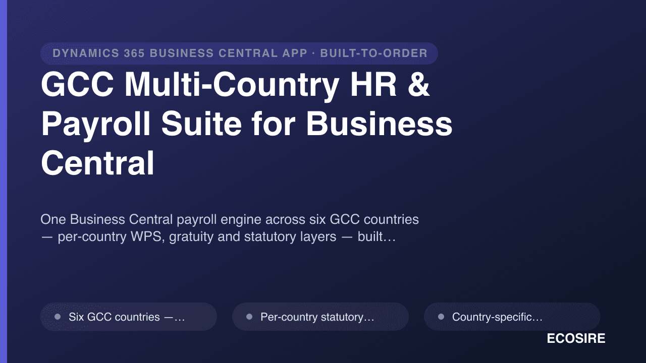 GCC Multi-Country HR & Payroll Suite for Business Central
