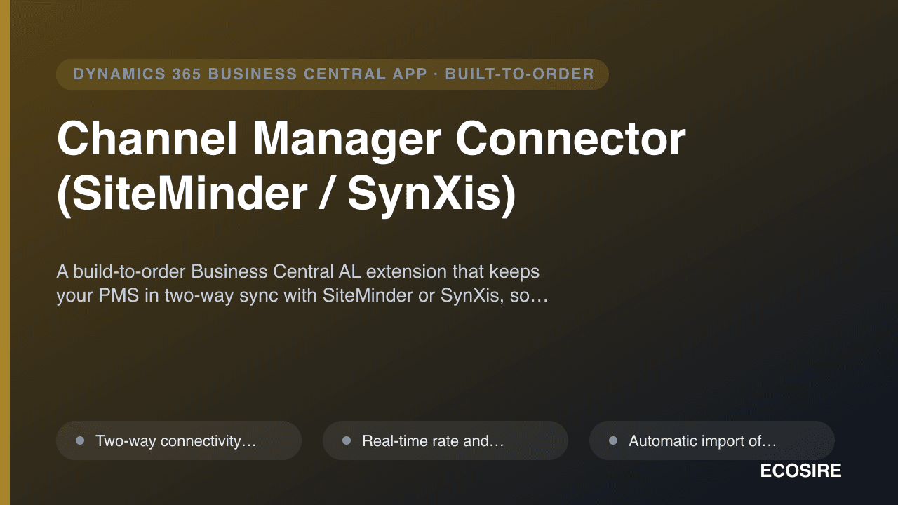 Channel Manager Connector (SiteMinder / SynXis)