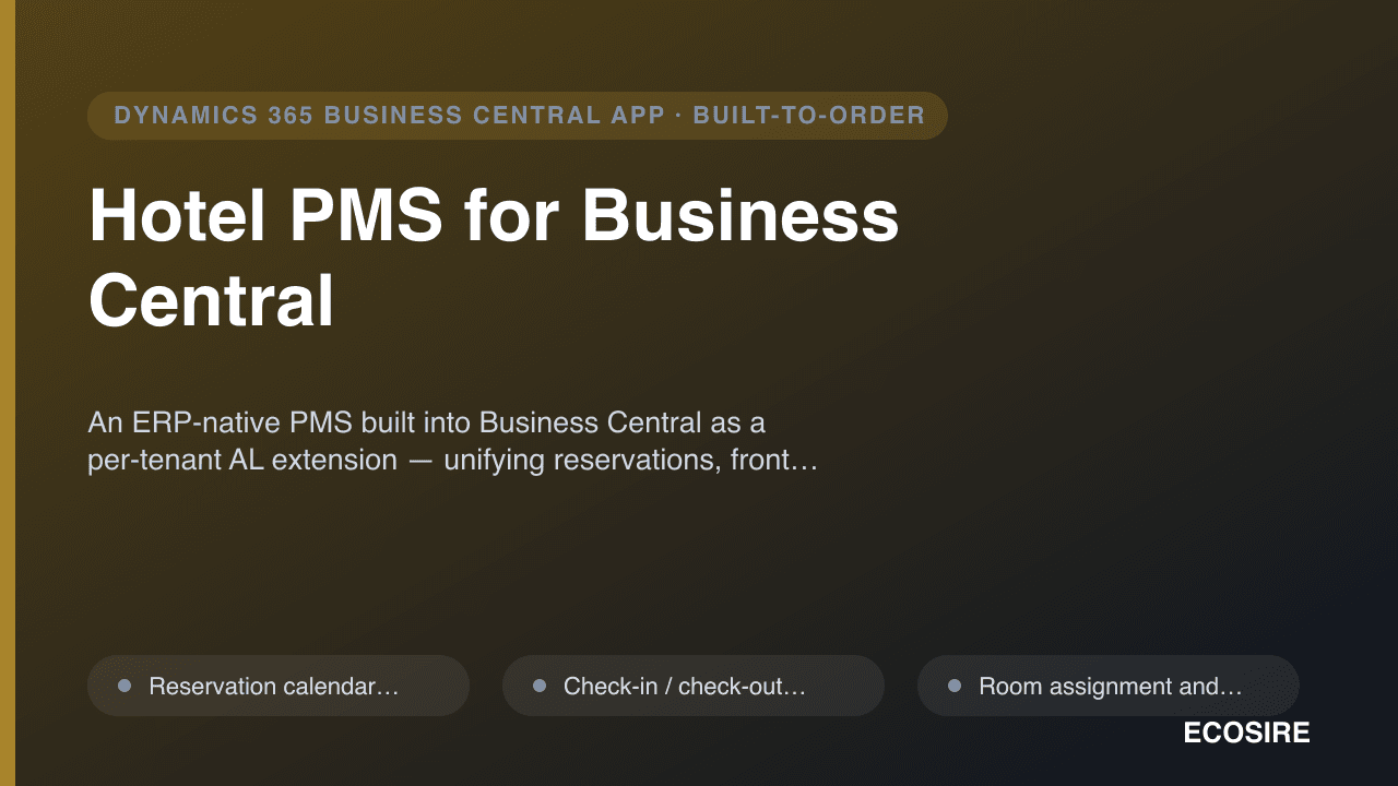 Hotel PMS for Business Central