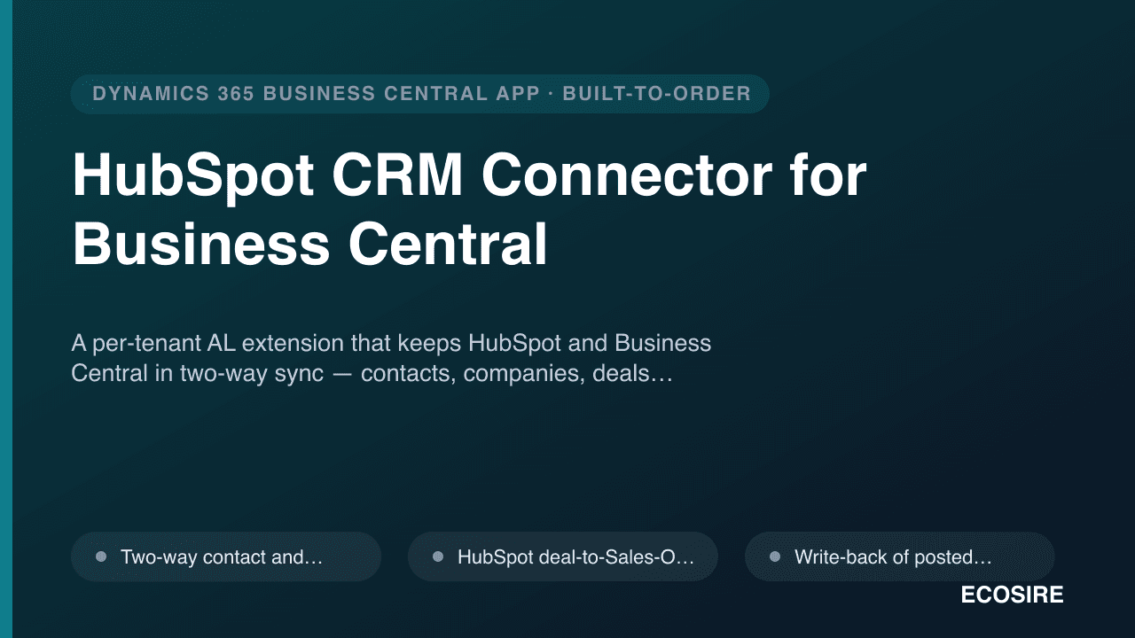 HubSpot CRM Connector for Business Central