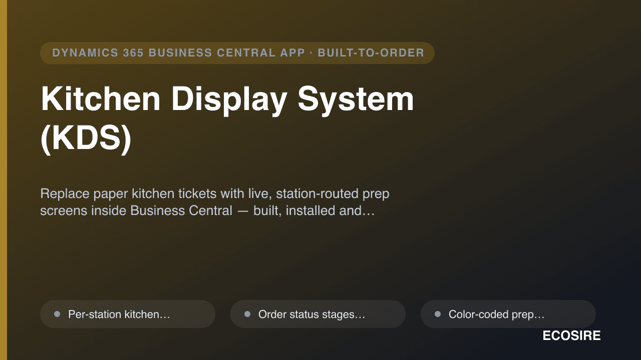 Kitchen Display System (KDS)