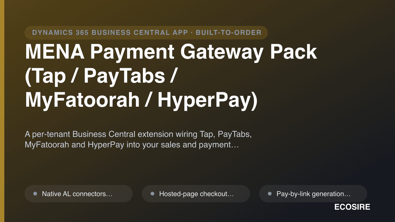 MENA Payment Gateway Pack (Tap / PayTabs / MyFatoorah / HyperPay)