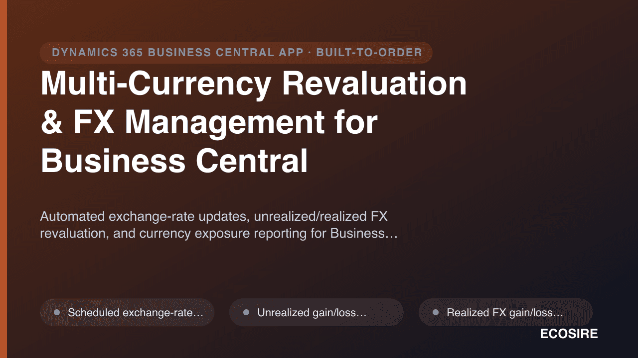 Multi-Currency Revaluation & FX Management for Business Central
