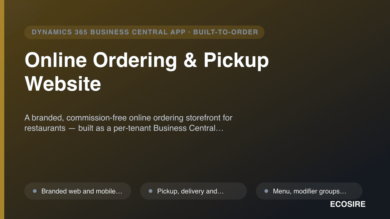 Online Ordering & Pickup Website