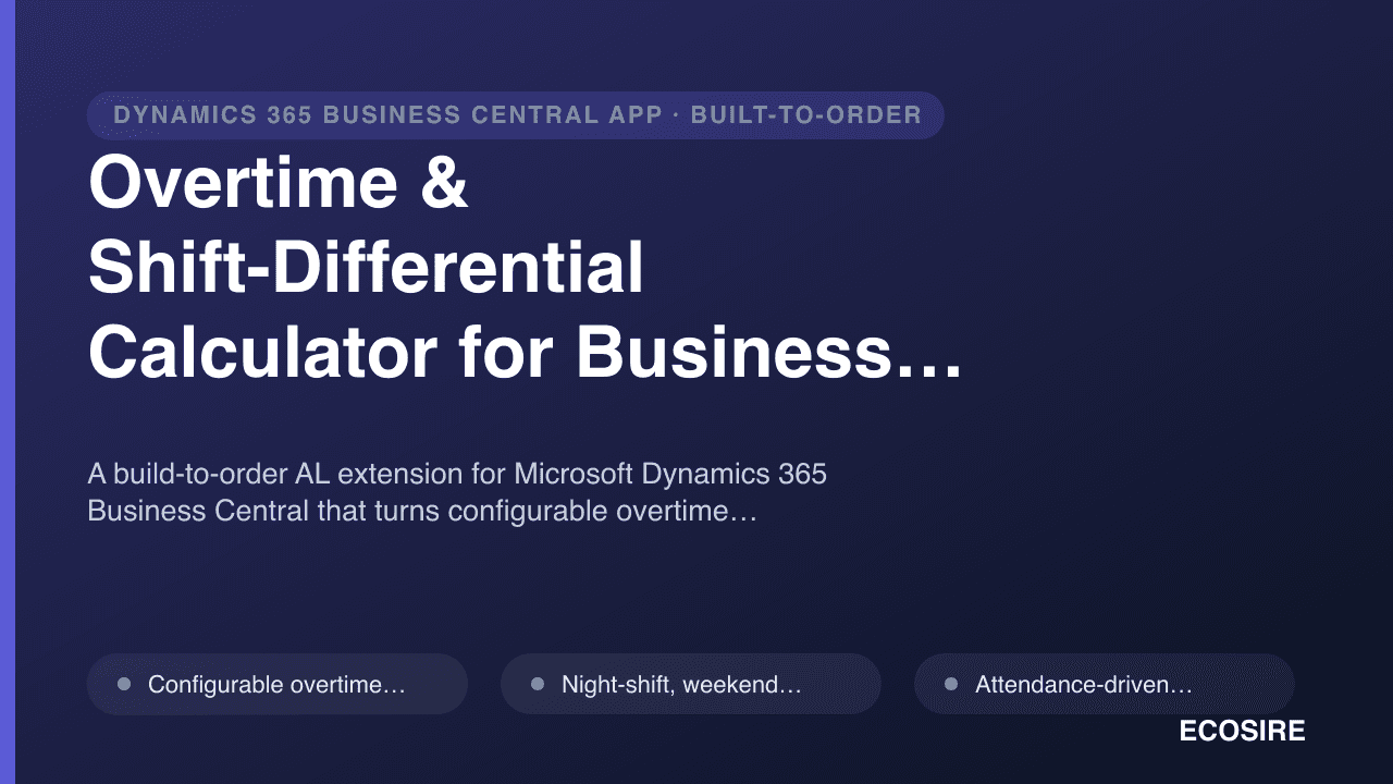 Overtime & Shift-Differential Calculator for Business Central