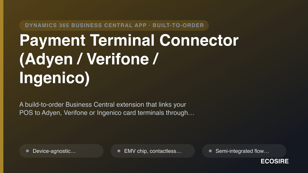Payment Terminal Connector (Adyen / Verifone / Ingenico)