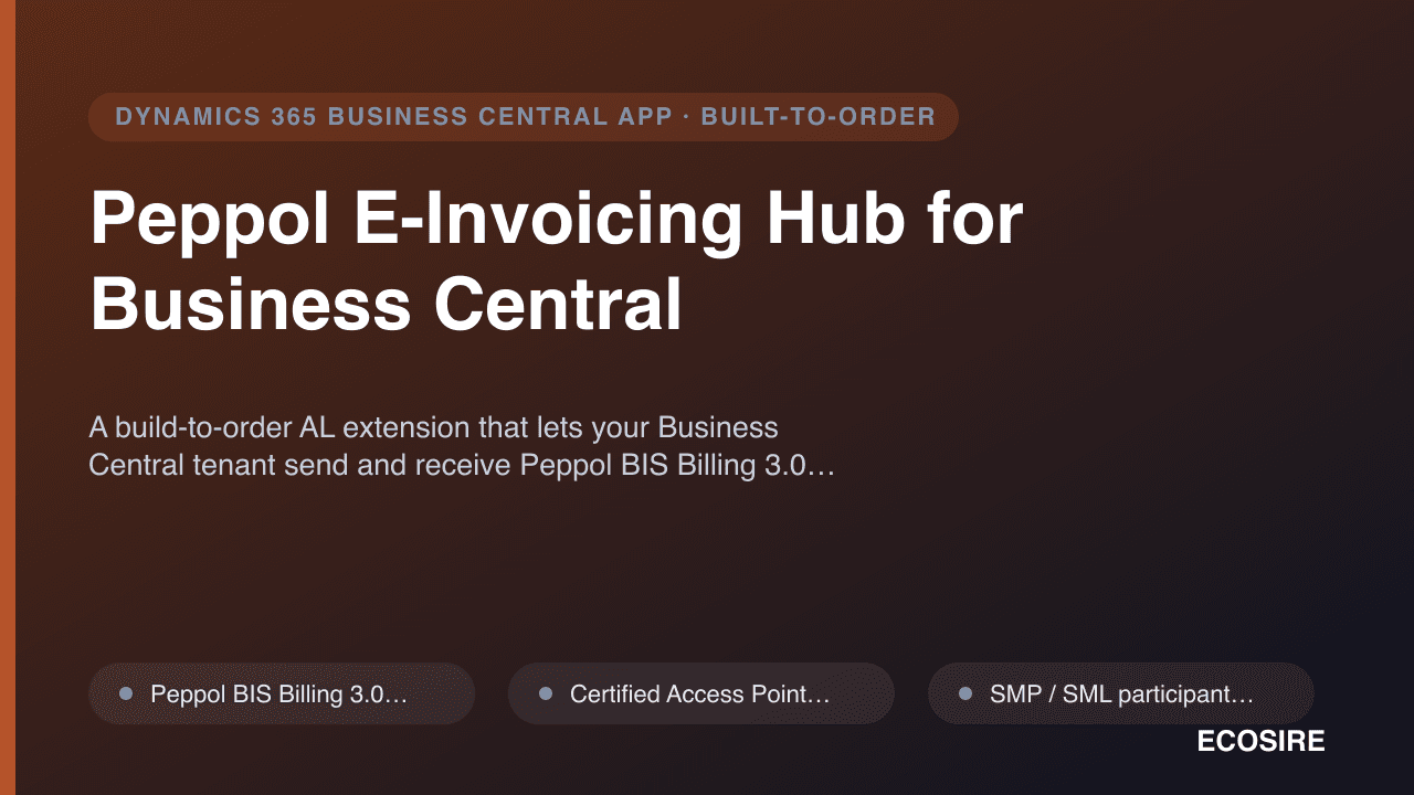 Peppol E-Invoicing Hub for Business Central