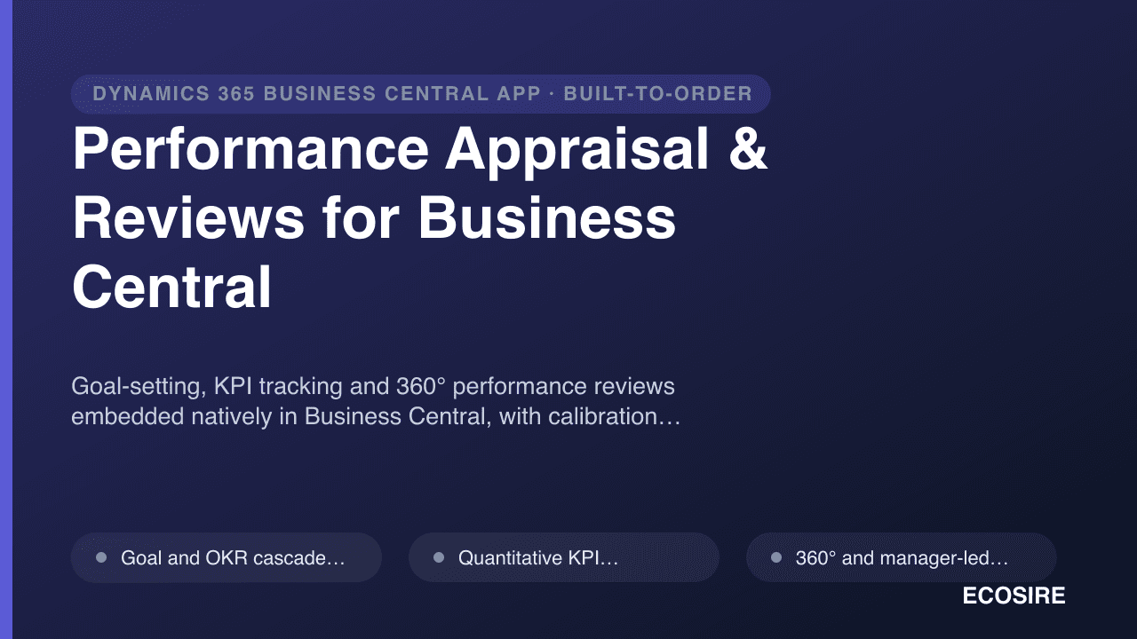 Performance Appraisal & Reviews for Business Central
